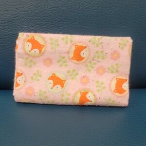 Adorable Pink Fox Print Kids Wallet